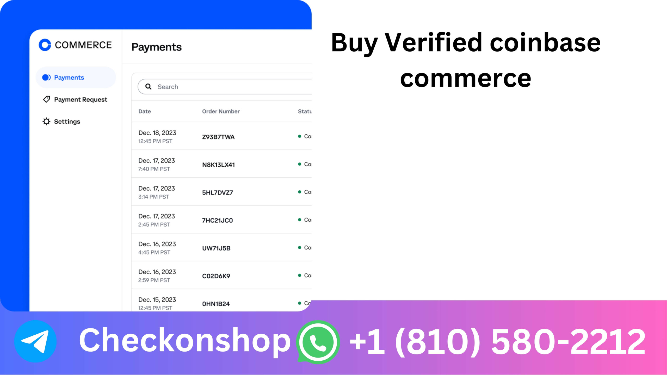 Buy Verified Coinbase Commarce Accounts